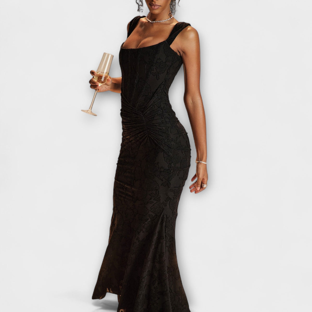 Renske - Long Dress with Elegant and Refined Corset