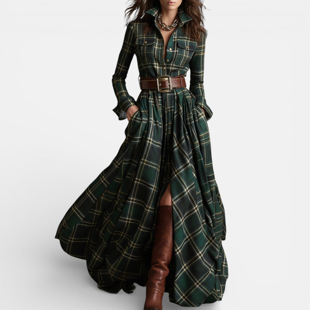 Scarlett | Belted Shirt Dress
