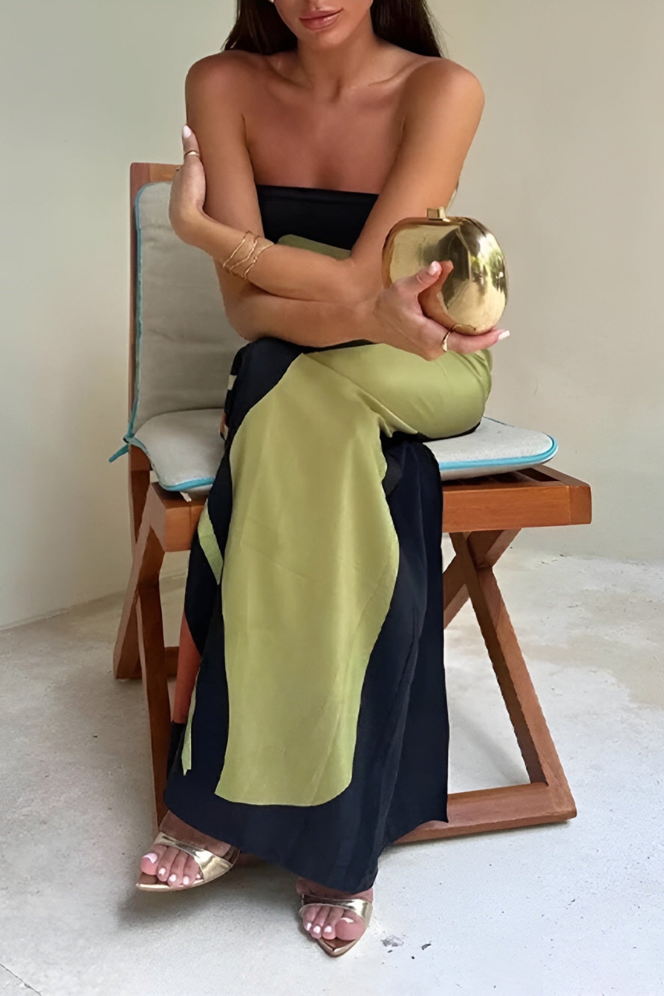 Caia | Oszałamiająca Sukienka Maxi Bez Ramiączek