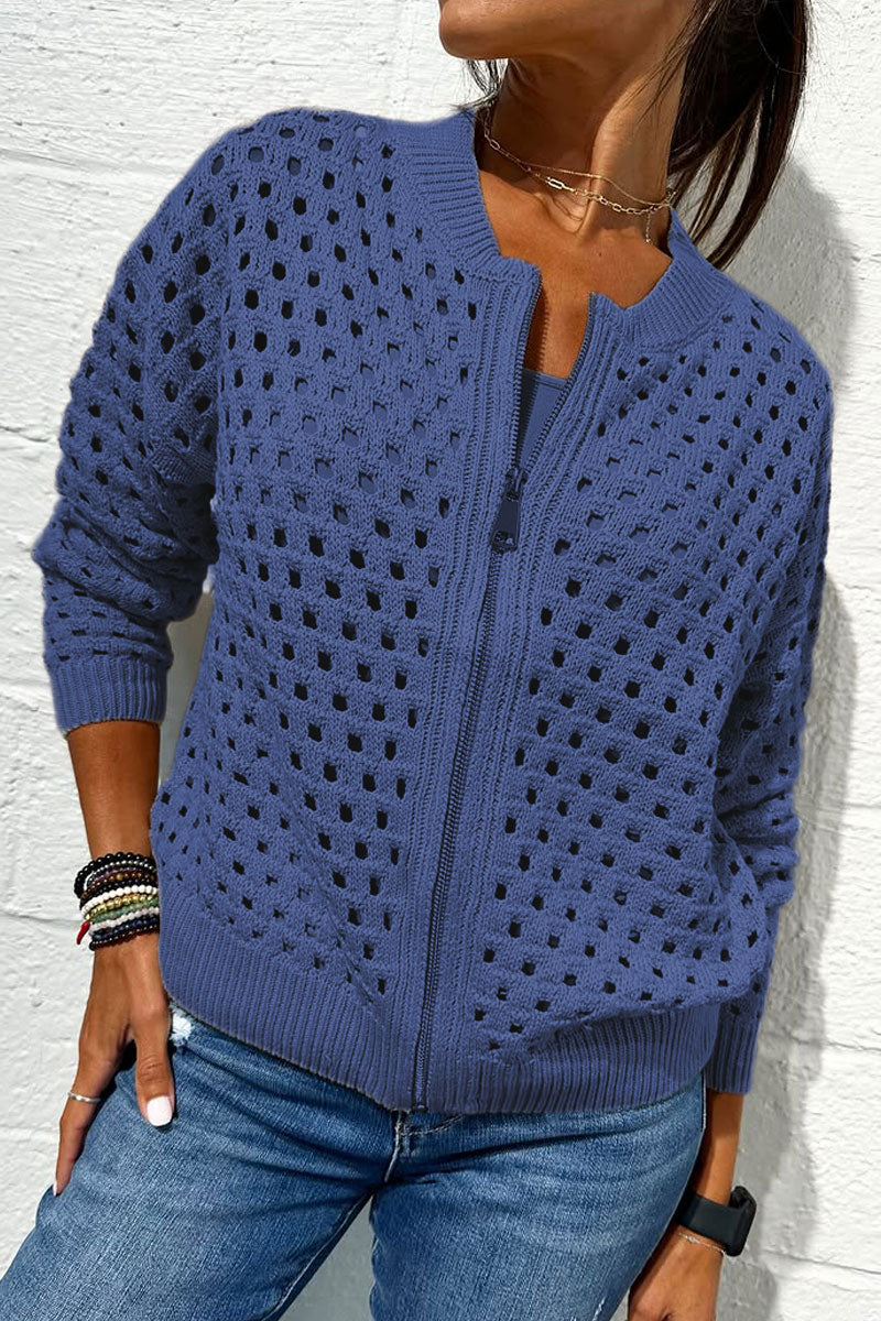 Zippered Knit Jacket