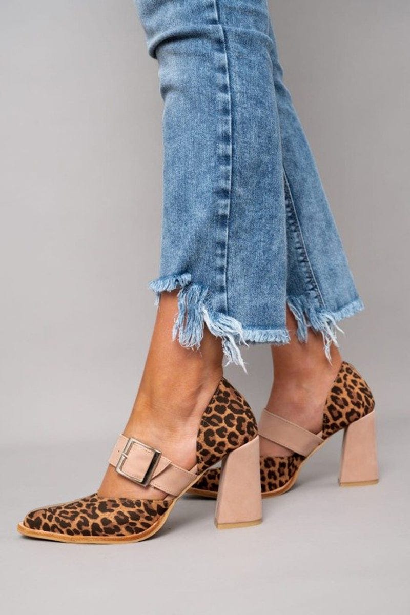Lydia | Leopard Suede Heels