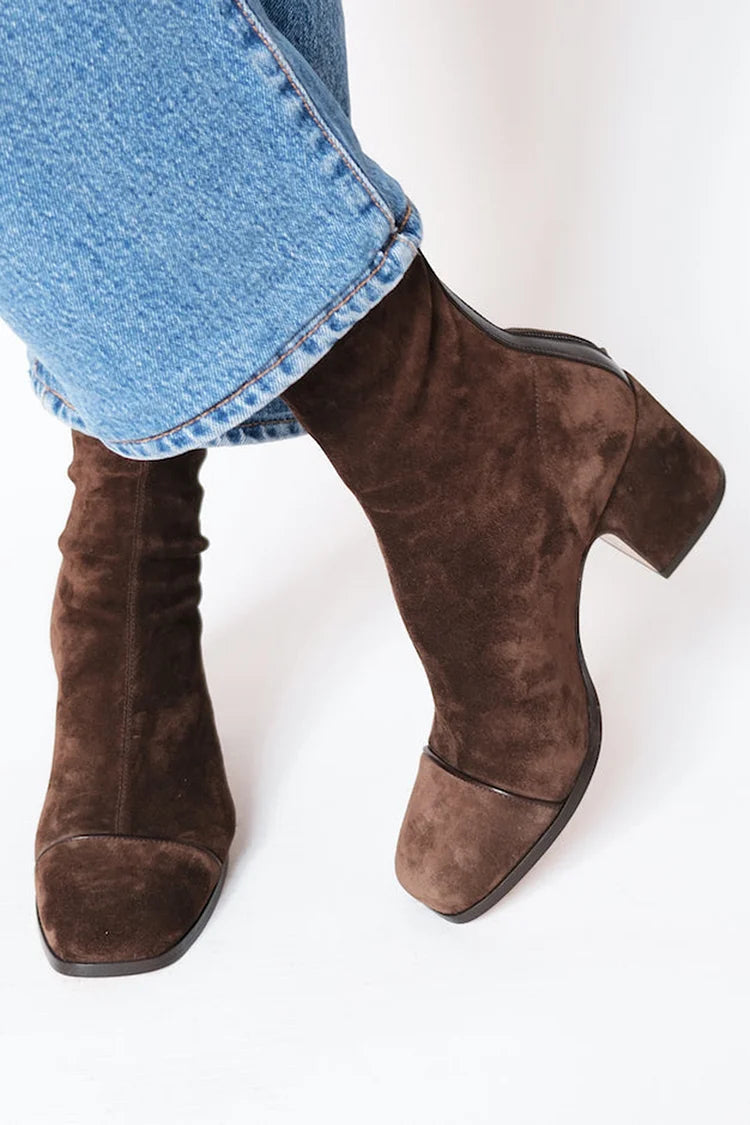 MID-HEEL ANKLE BOOT WITH PRINT