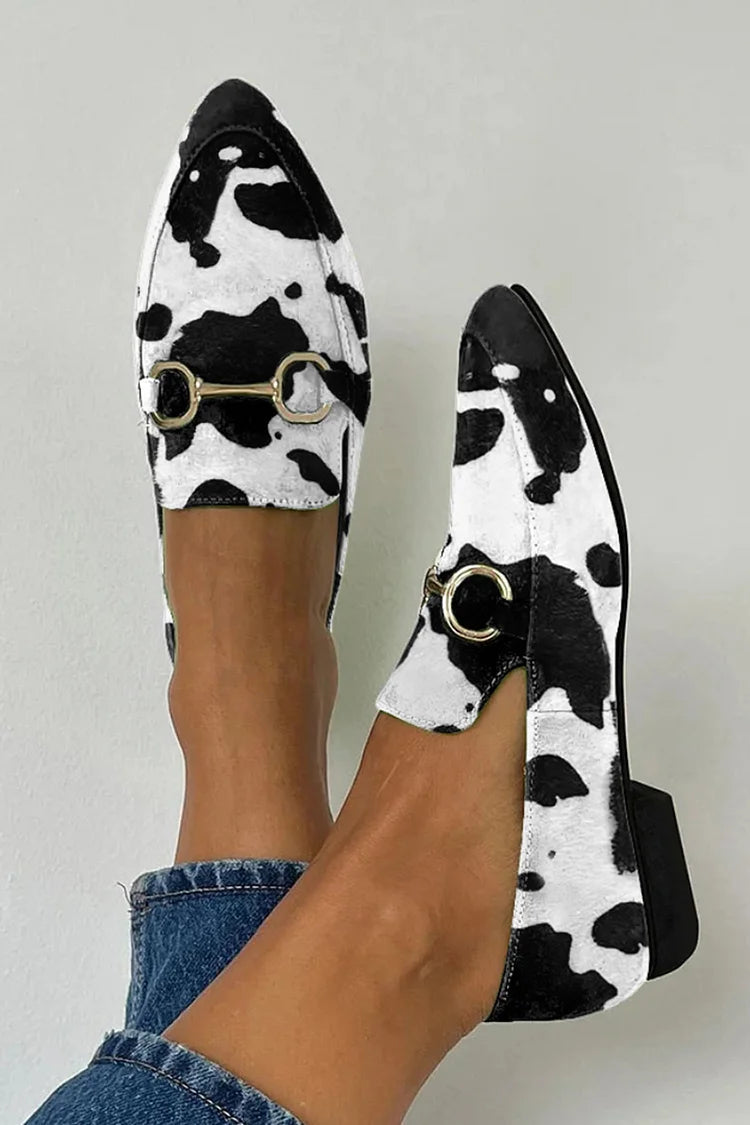 Hazel | Printed Loafer With Buckle