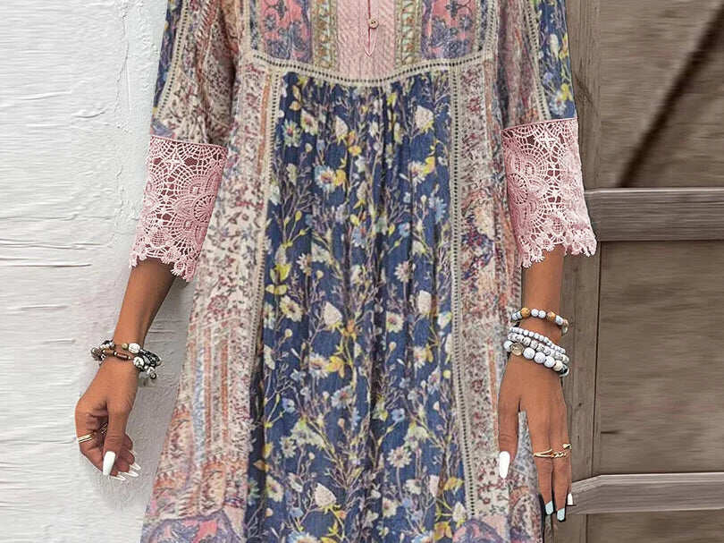 Mirabel | Sukienka z koronkowym wykończeniem w stylu boho