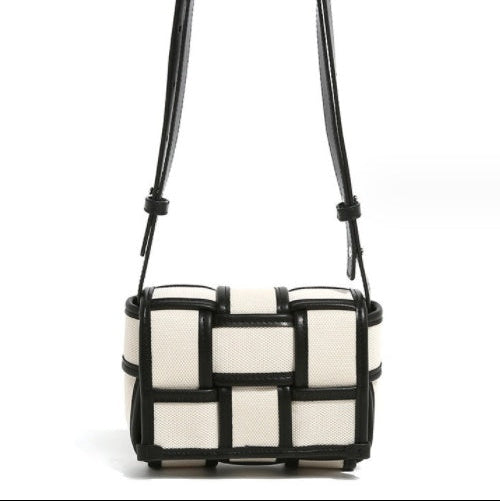 Clair™ | Elegancka czarno-biała torba płócienna