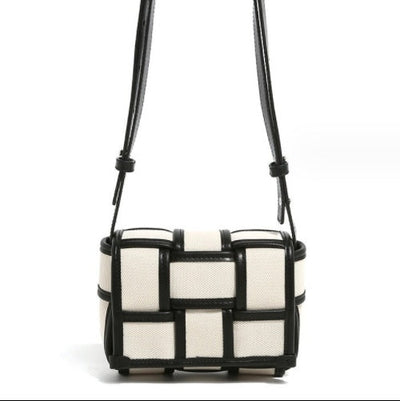 Clair™ | Elegancka czarno-biała torba płócienna