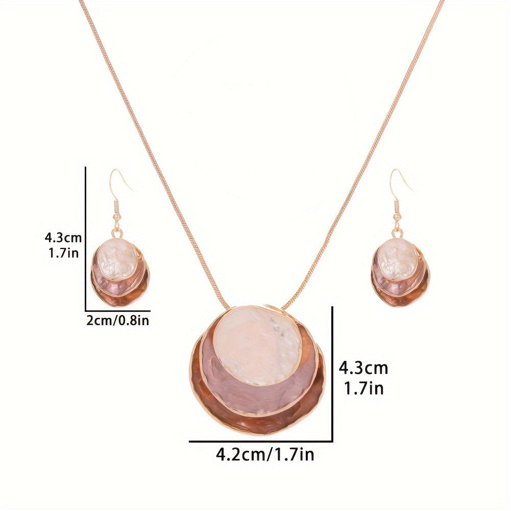 Zestaw biżuterii Boho – kolczyki i naszyjnik w retro, wielokolorowym stylu