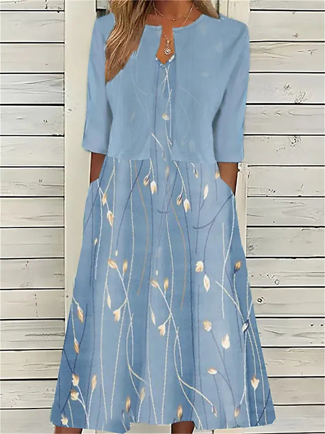 Ivy – Elegant Floral Midi Co-Ord Set