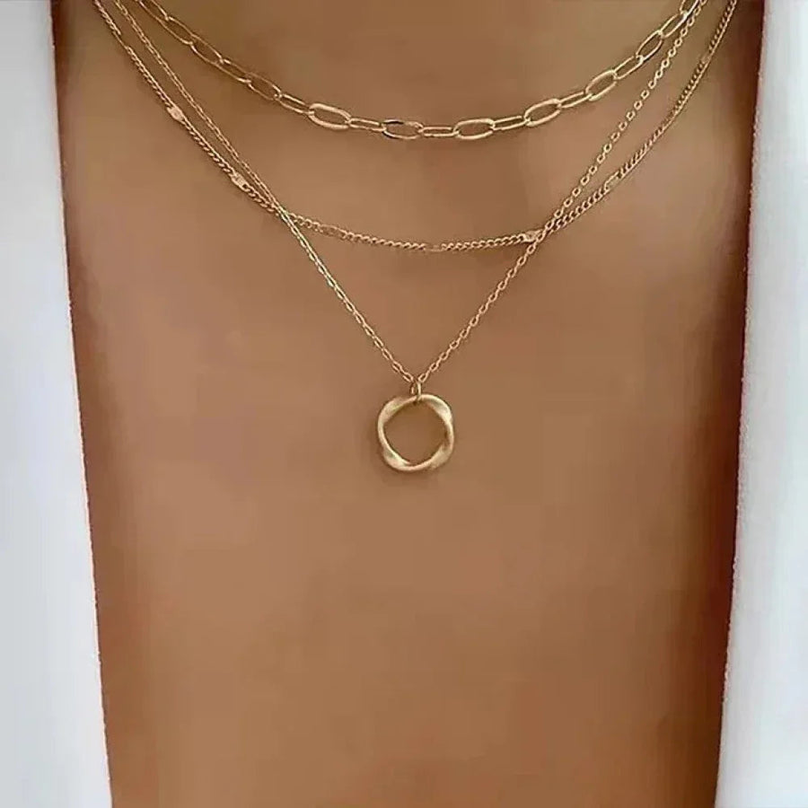 Retro Gold Layered Necklace