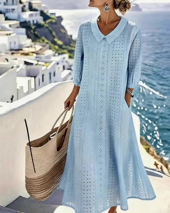 HAZEL – MIDI DRESS COASTAL GRACE