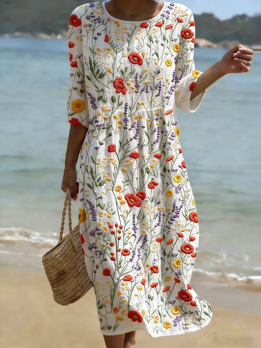 Nicole • Elegant Floral Dress