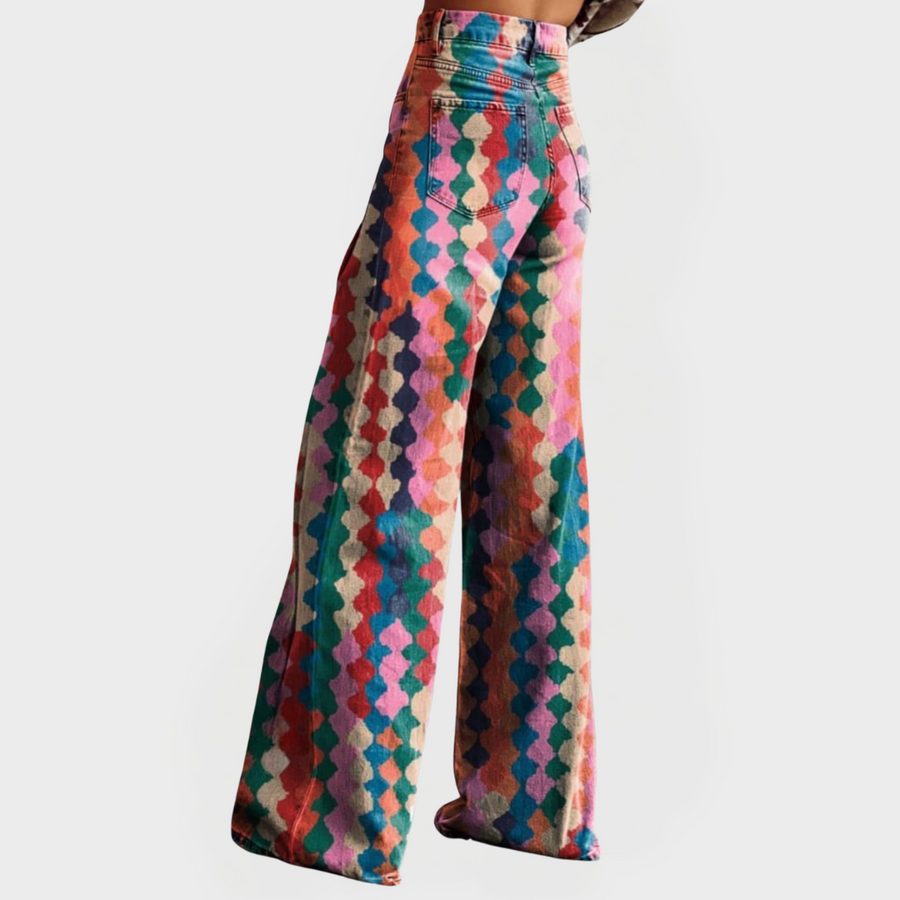 Colorful Jeans with Wide Legs for Modern Looks