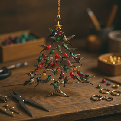 Hummingbird Christmas 2D Acrylic Ornament