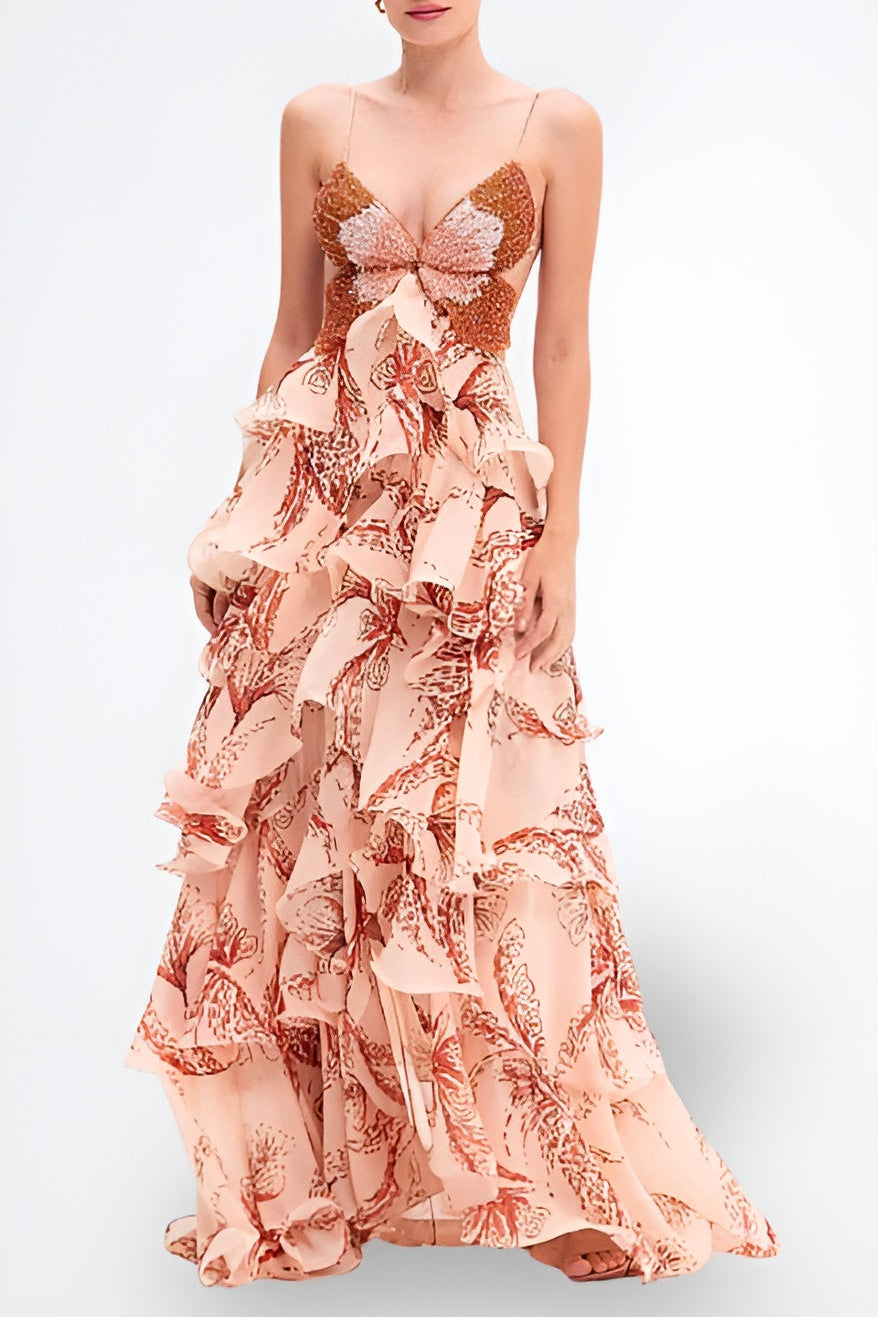 Nahia | Sukienka z Falbanami