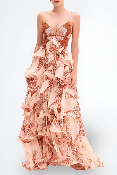 Nahia | Sukienka z Falbanami