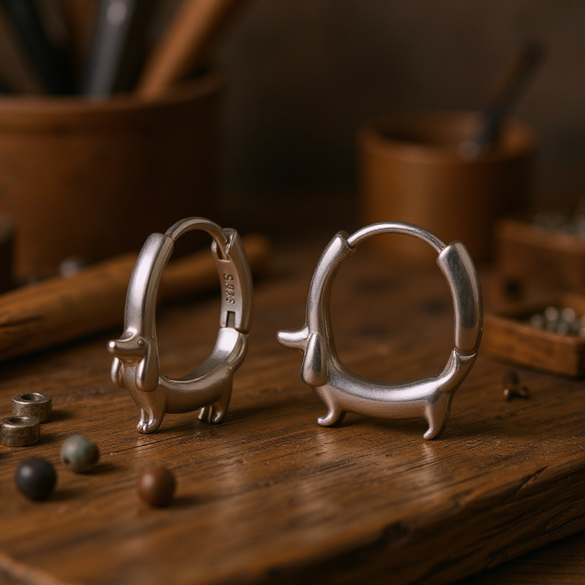 Precious Dachshund Hoops - A Pup Mom's Treasure