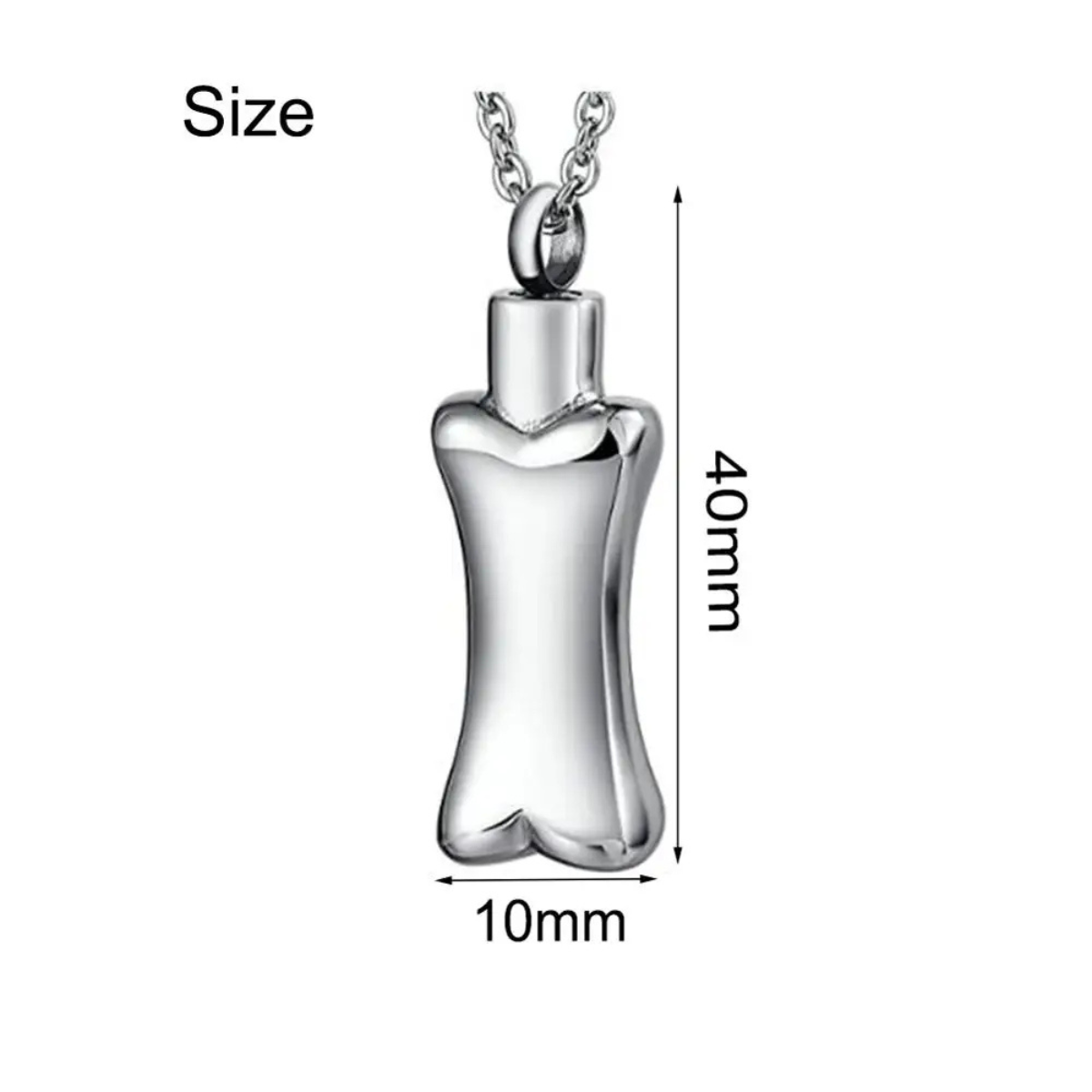 Bone Ash Locket – Stainless Steel Paw Print Cremation Necklace