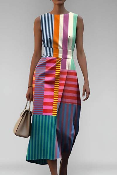 Tiffany | Sukienka bez rękawów we wzory