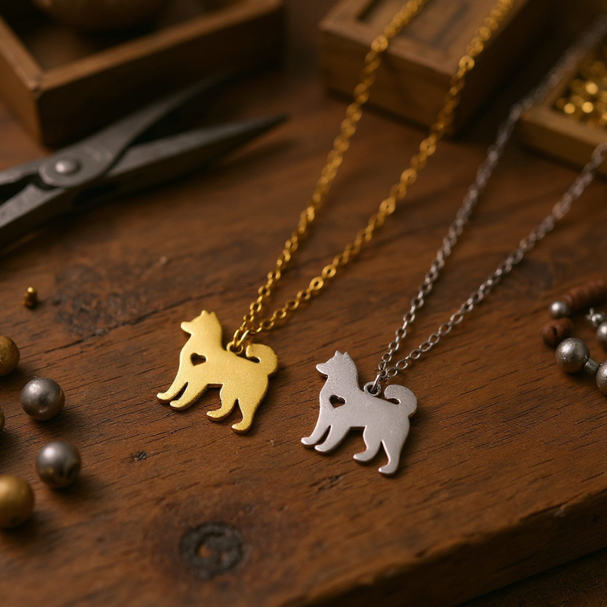 Samoyed Dog Pendant Necklace