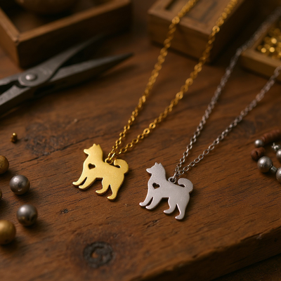 Samoyed Dog Pendant Necklace