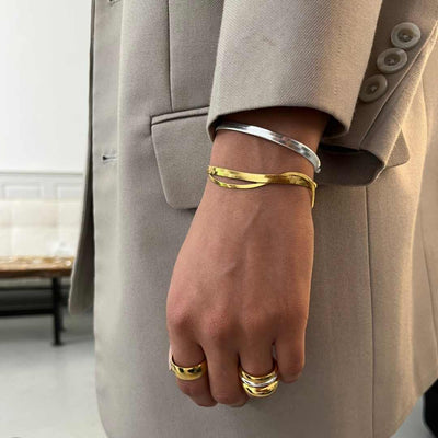 Bransoletka Z Łańcuszkiem Płaskim – Platerowana Srebrem 925, 4 mm