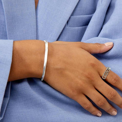 Bransoletka Z Łańcuszkiem Płaskim – Platerowana Srebrem 925, 4 mm