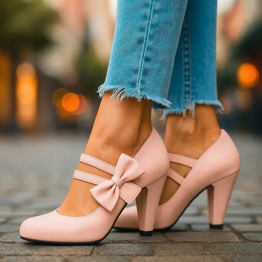 BELLA BOW HEELS
