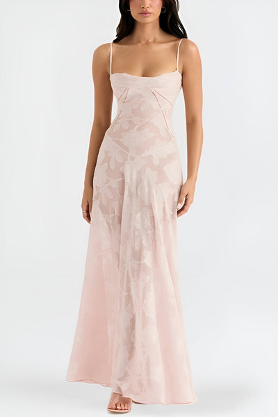 Maely | Modna Seksowna Halka Przezroczysta Na Wakacje Slim Maxi Dress