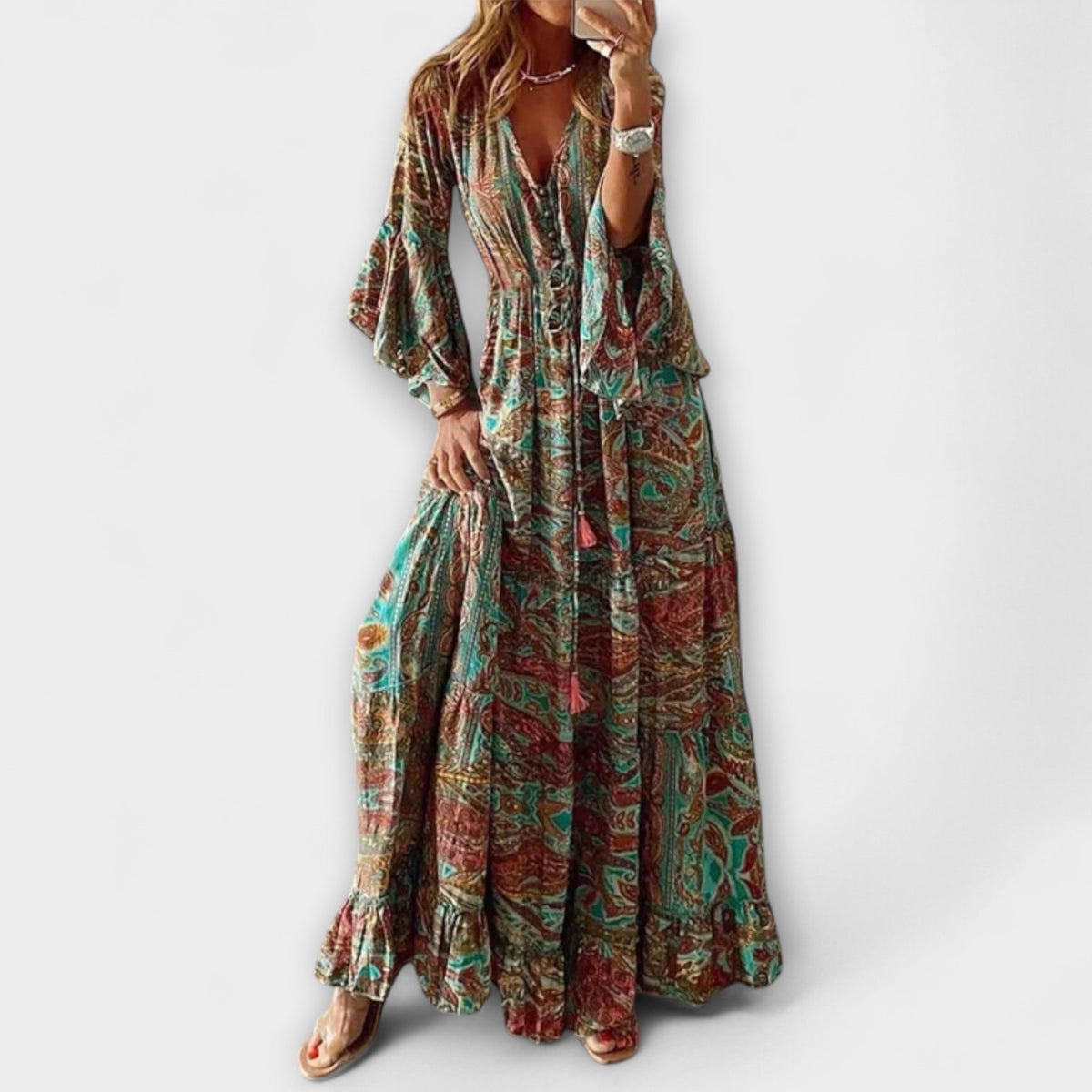 Renatilen - Printed Dress for Women