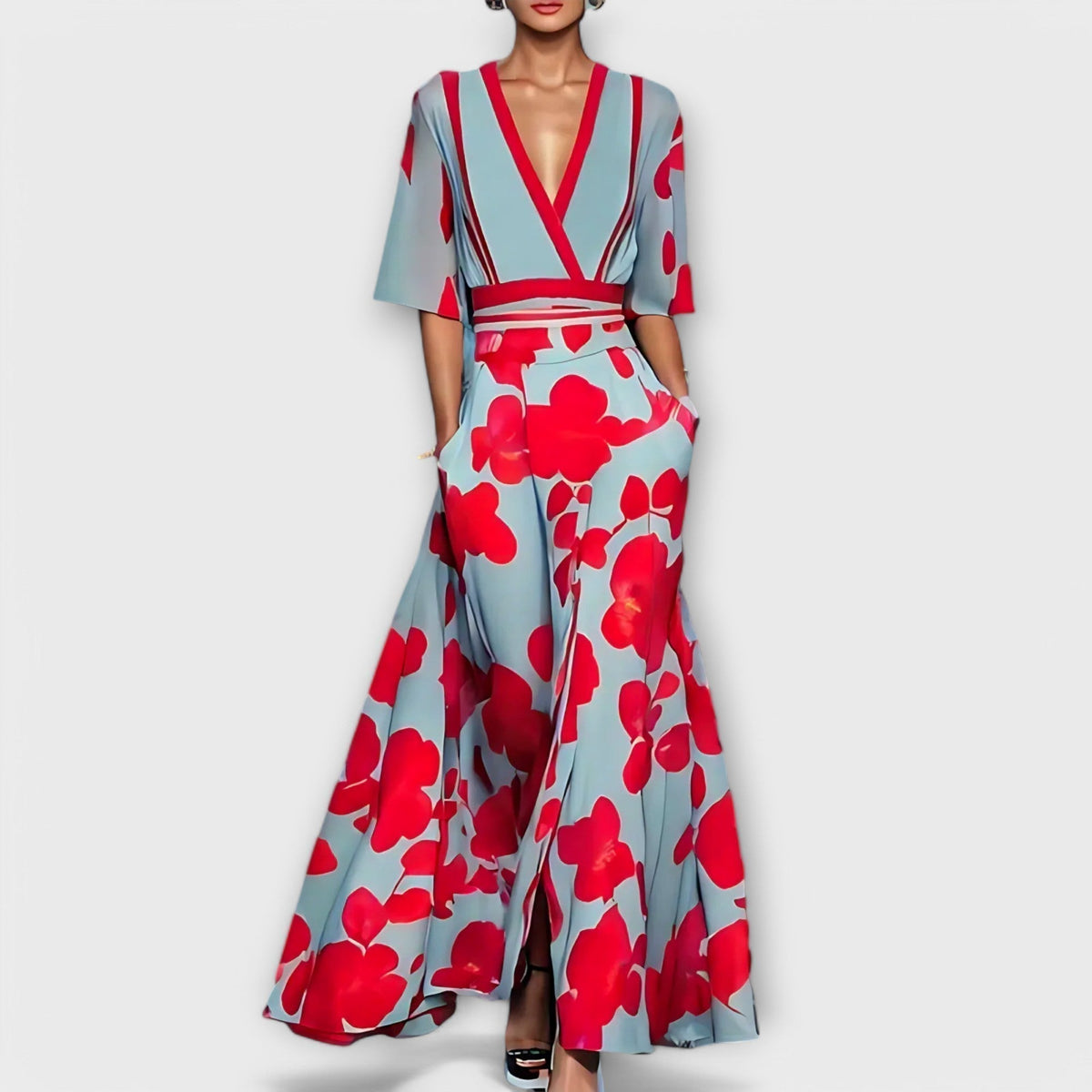 Elise - Elegant Floral Sheath Dress