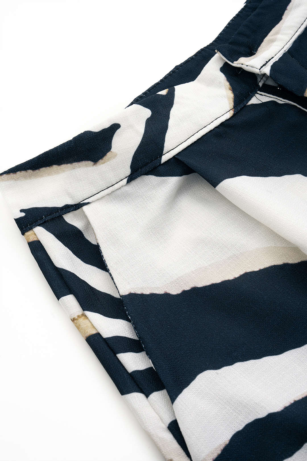 Elindra | Spodnie w paski kontrastowe