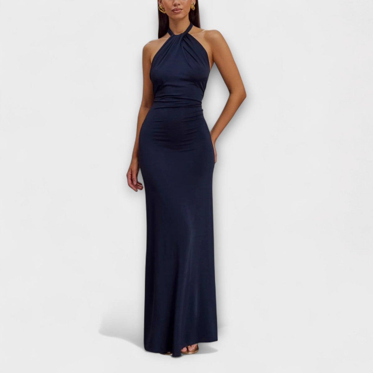 Lagoon - Slinky Halter Maxi Dress