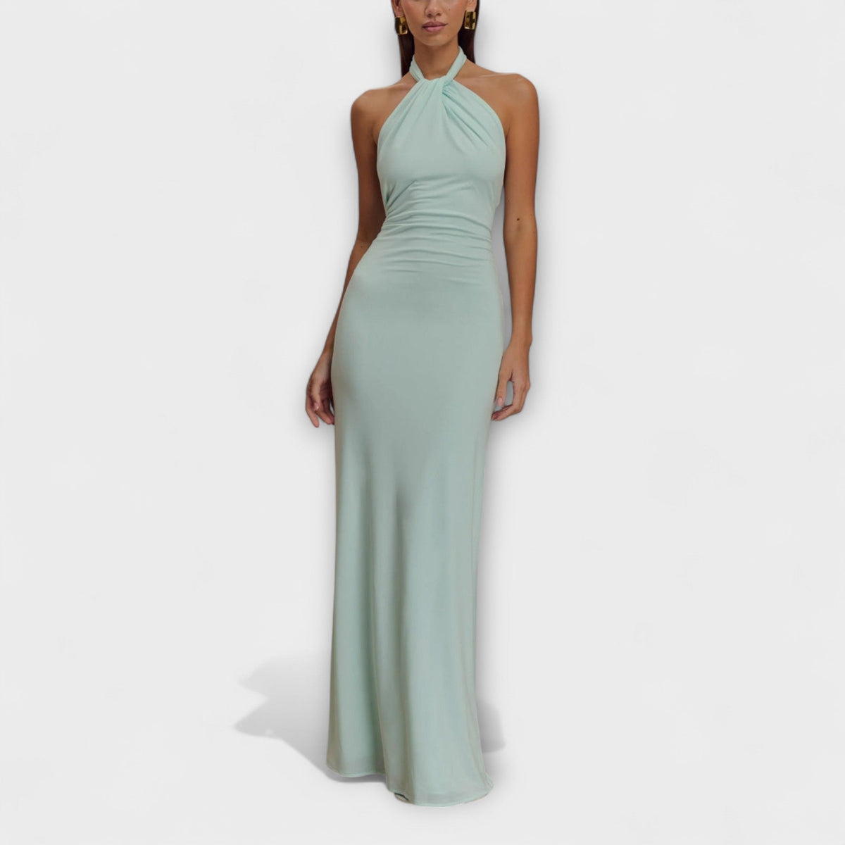 Lagoon - Slinky Halter Maxi Dress