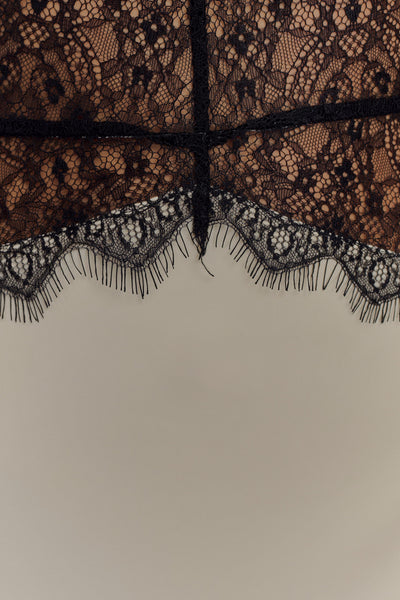 Velia | Sukienka Maxi z Koronką i Satyną