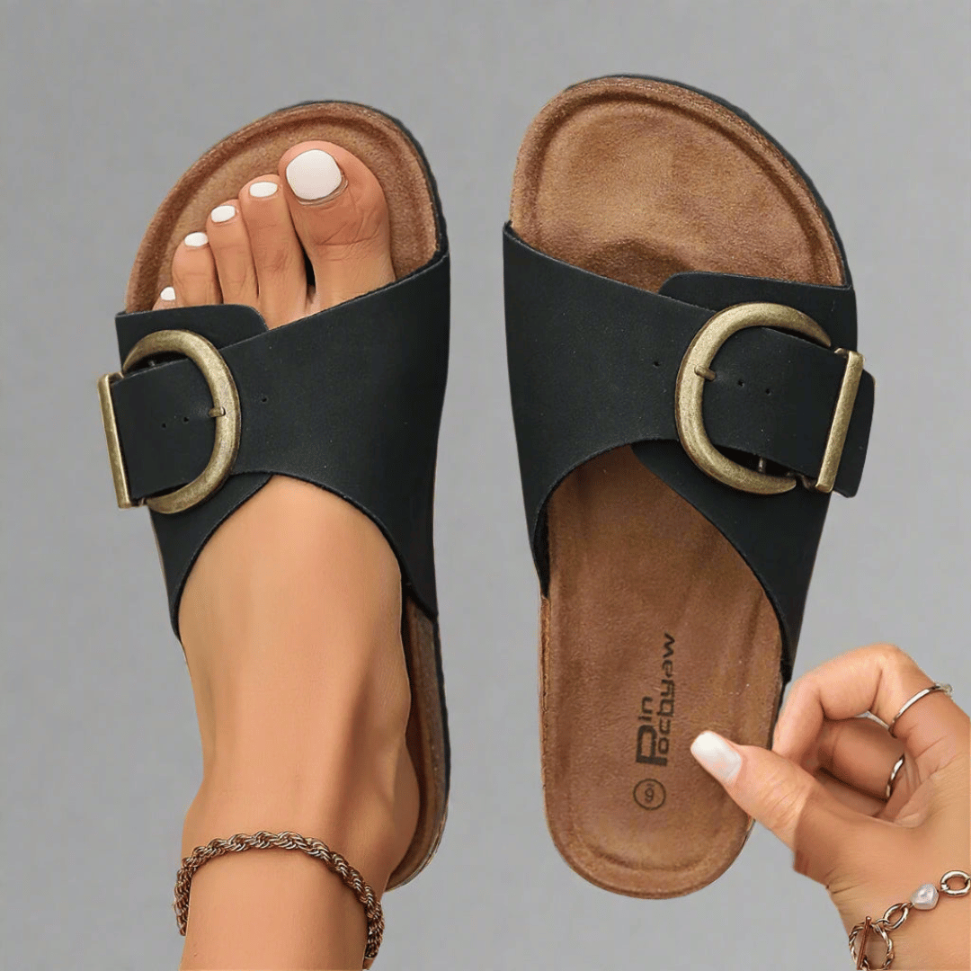 Aileen | Buckle Slide Sandals