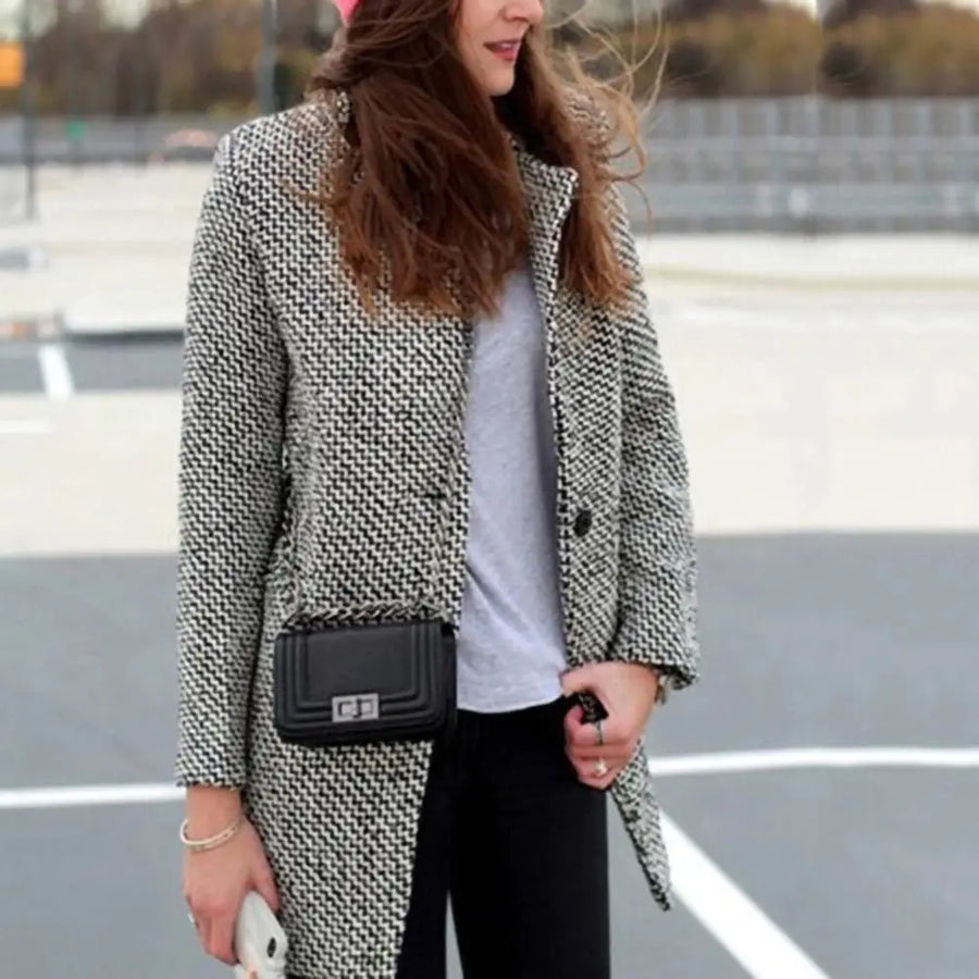 Simona Urban Coat – Elegant Long Women's Coat with Modern Cut