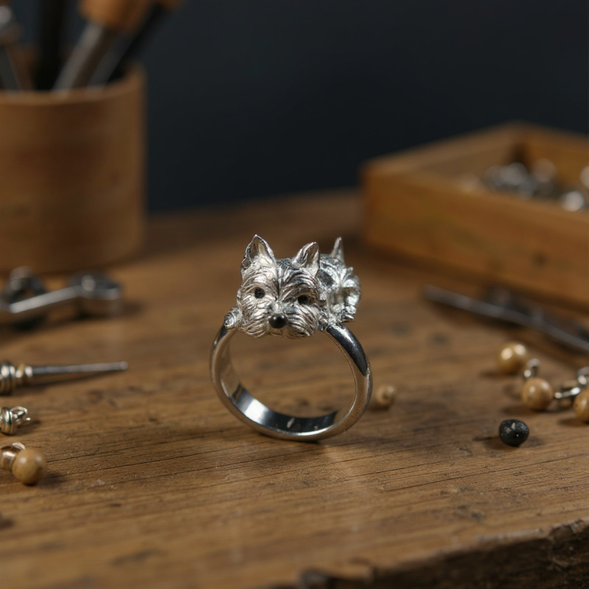 Retro-Style Adjustable Dog Ring