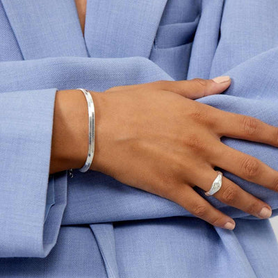 Bransoletka Z Łańcuszkiem Płaskim – Platerowana Srebrem 925, 4 mm