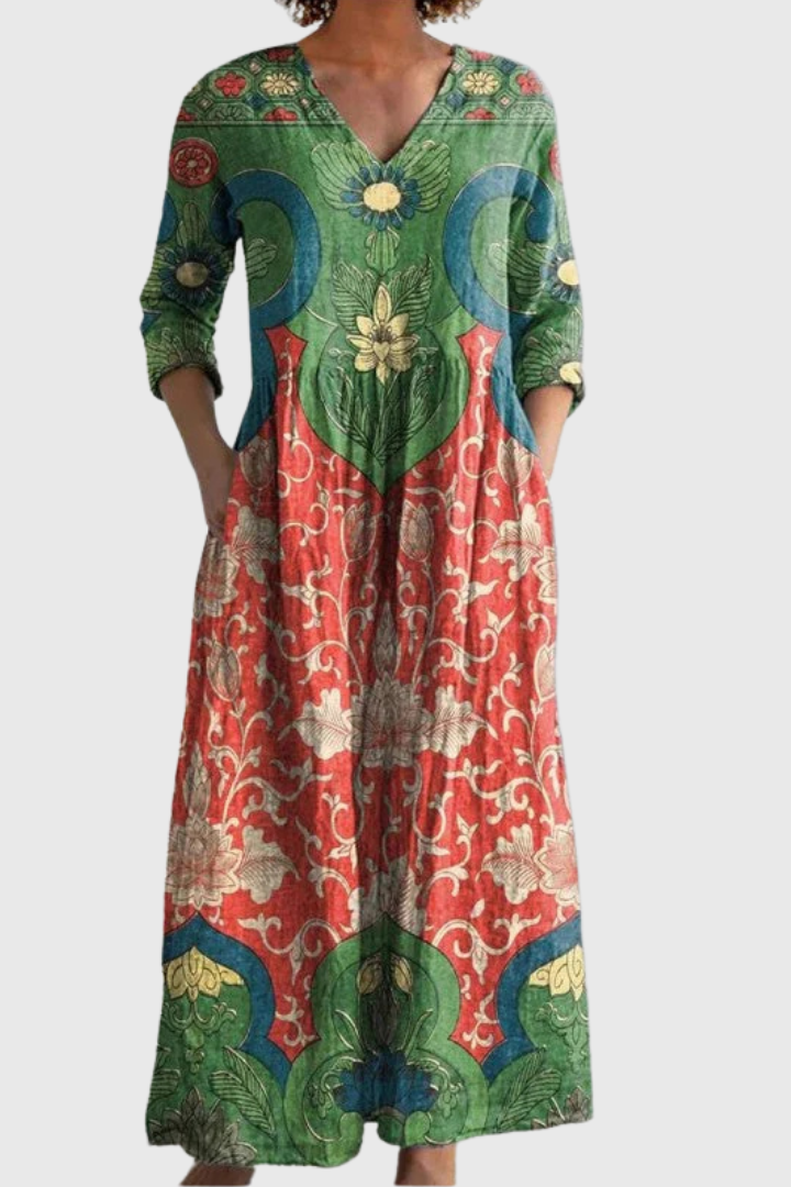 Tara | Elegancka Sukienka Kwiatowa Vintage