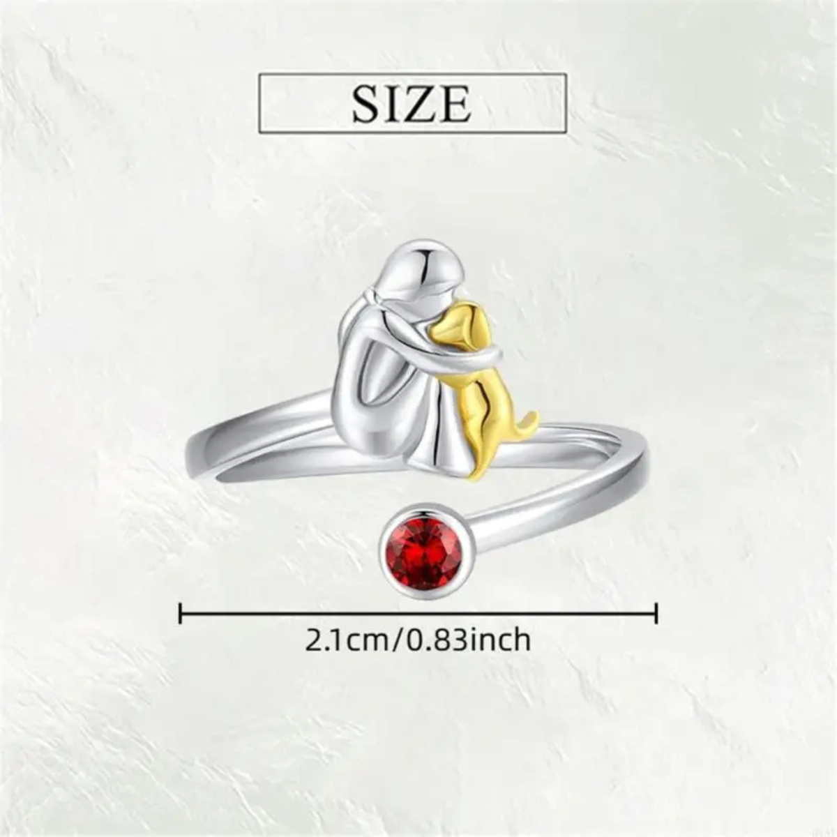 Forever Paws Open Heart Ring