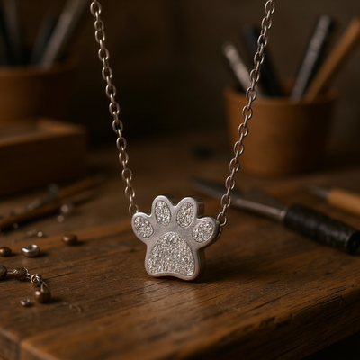Handmade Paw Memorial Pendant Necklace