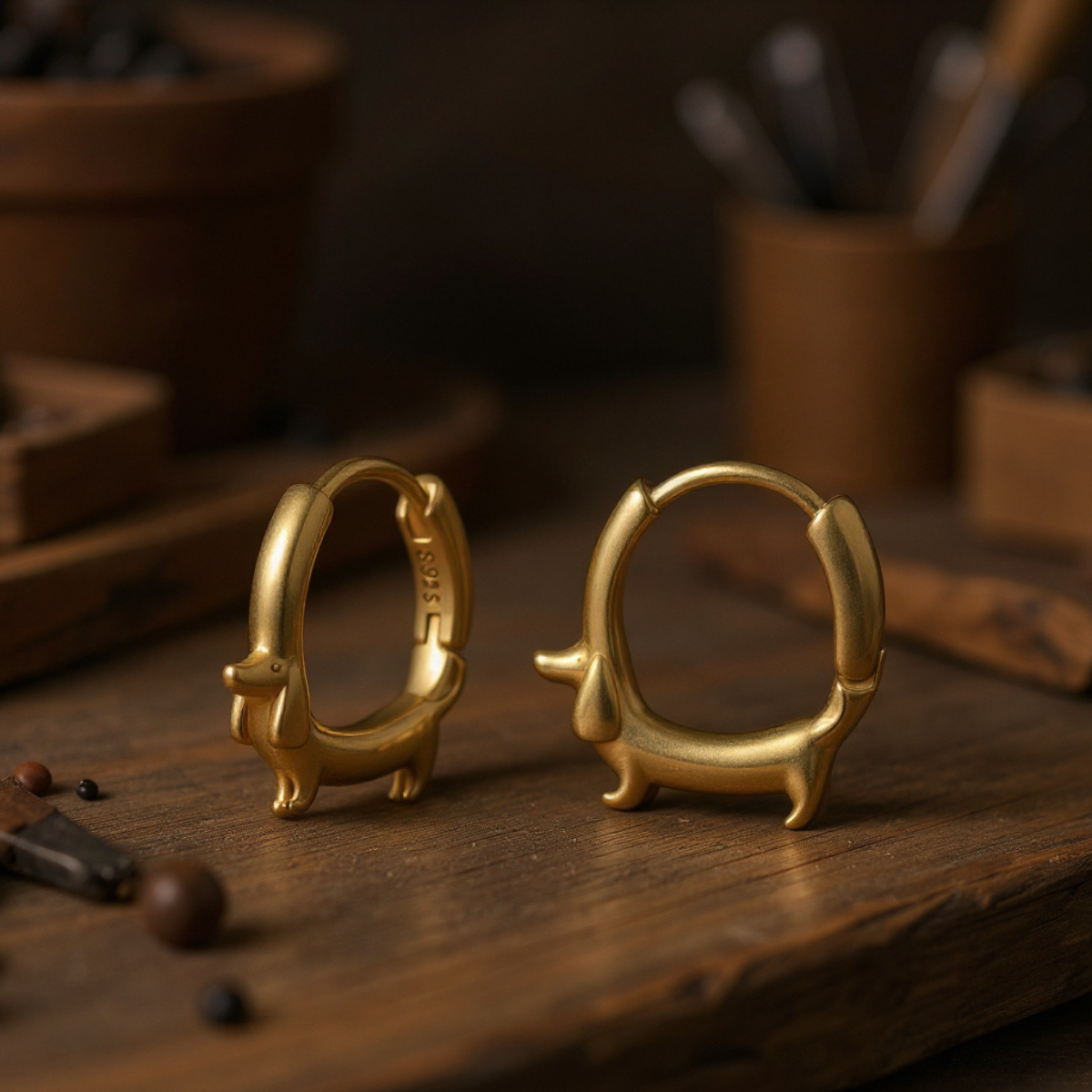 Precious Dachshund Hoops - A Pup Mom's Treasure