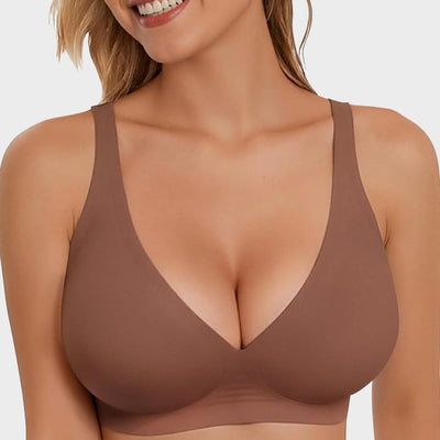 Lubenia | Bezszwowy biustonosz push-up z głębokim dekoltem