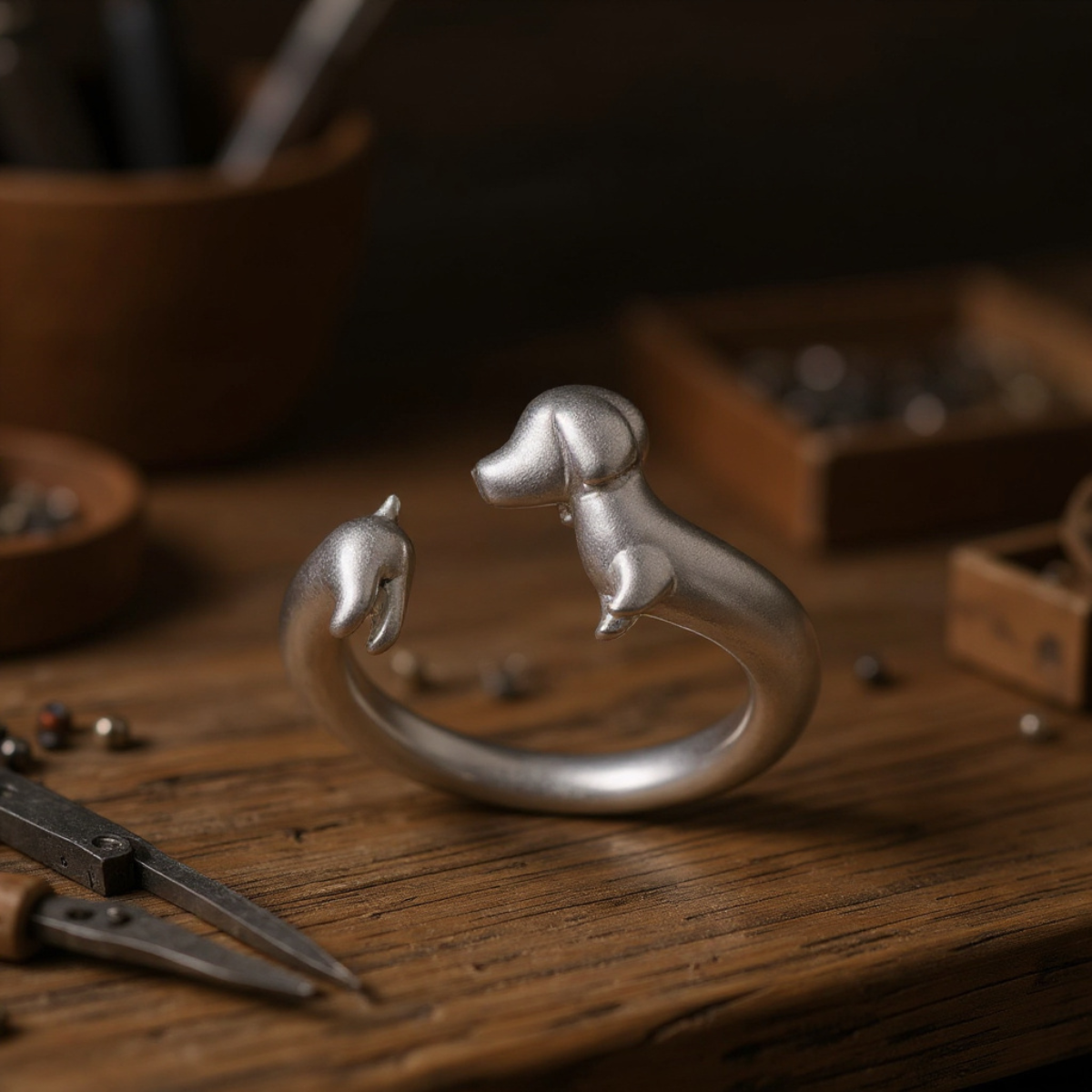 Dachshund Hug Ring