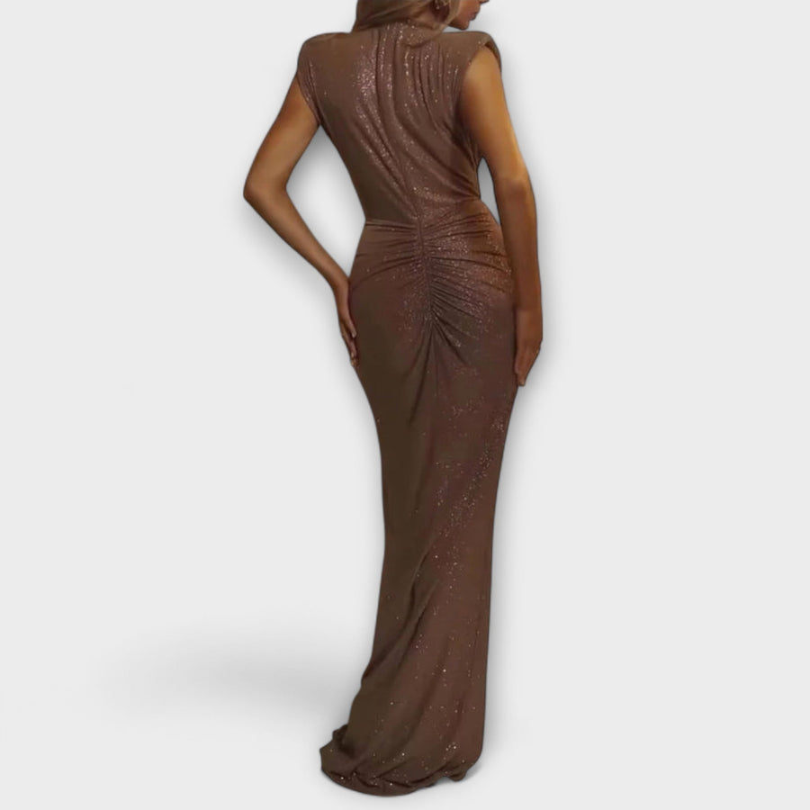 Thea - Maxi Dress with Deep V-Neck