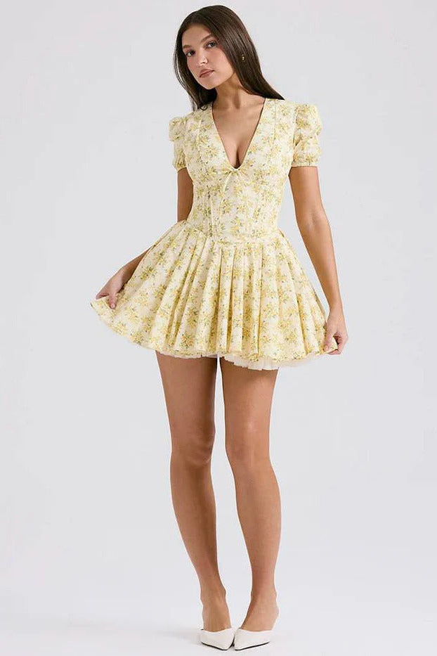 Amirel | Sukienka Mini w Kwiaty