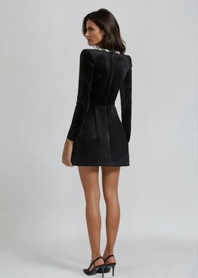 Nomi | Sukienka mini z weluru