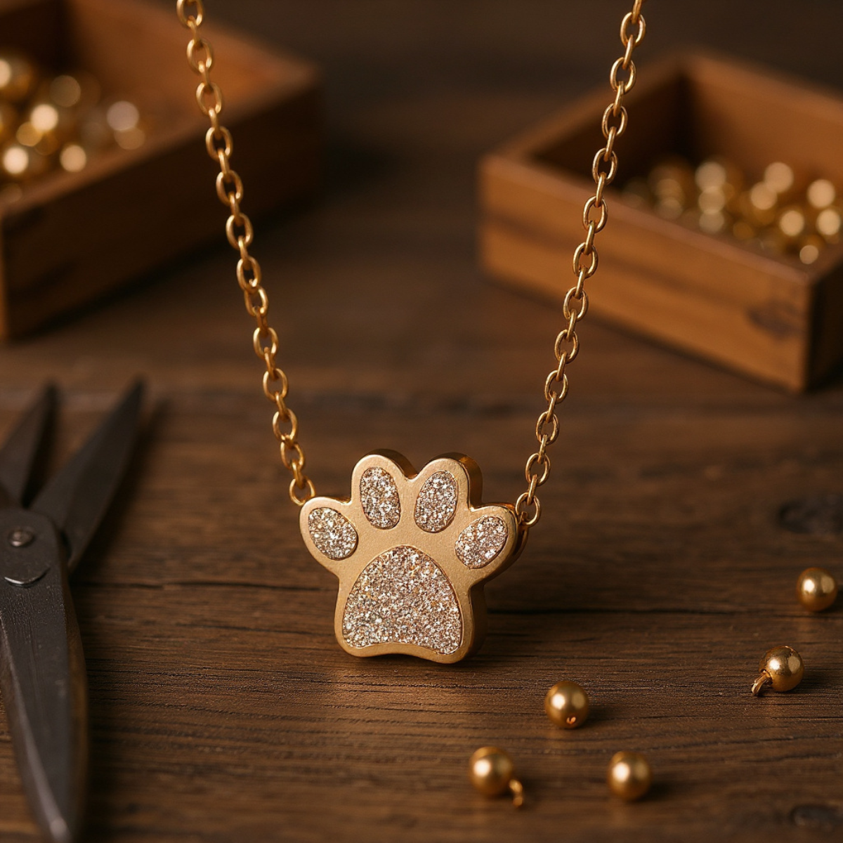 Handmade Paw Memorial Pendant Necklace