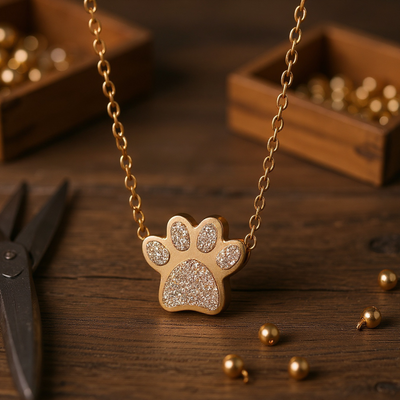 Handmade Paw Memorial Pendant Necklace