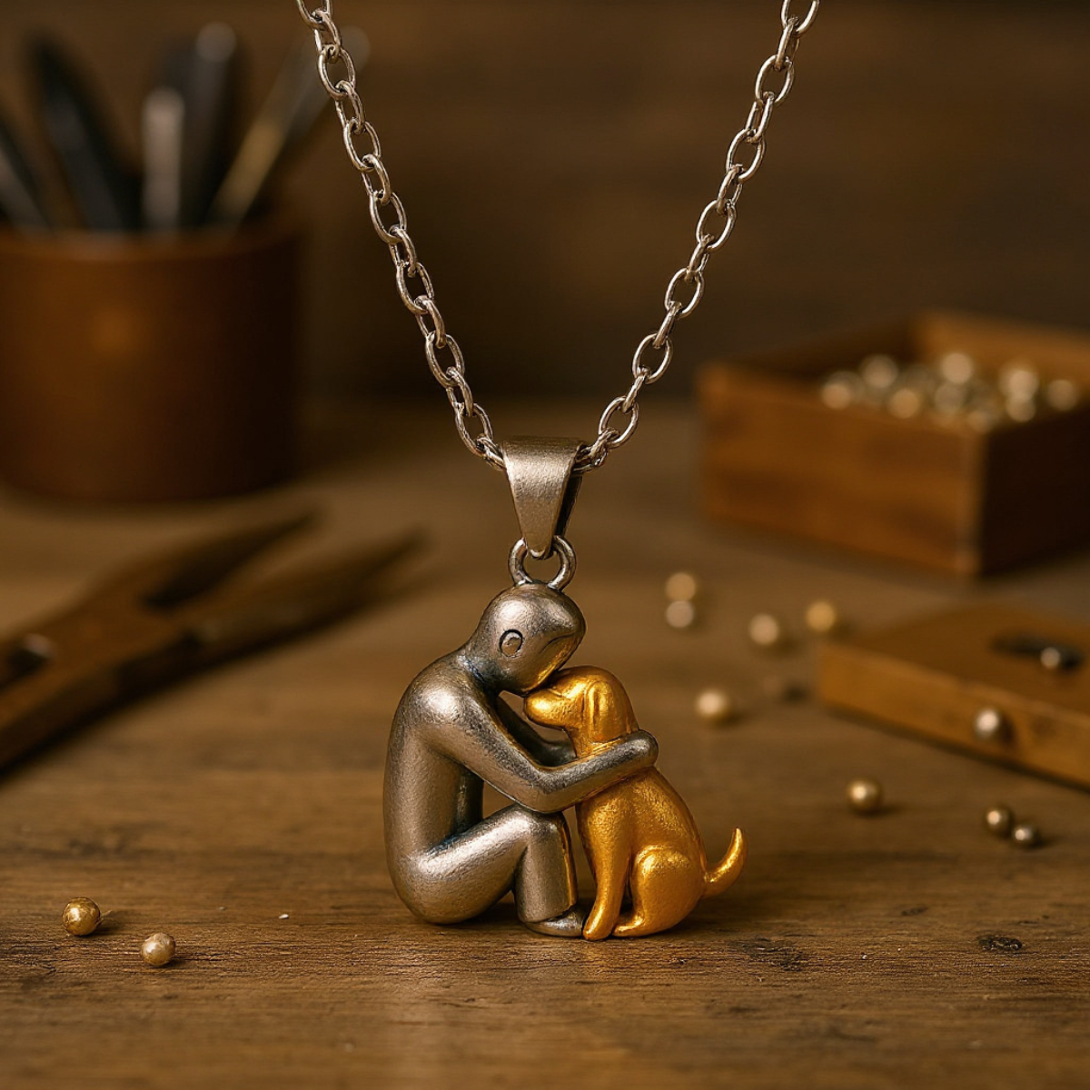 Hug Pendant Necklace